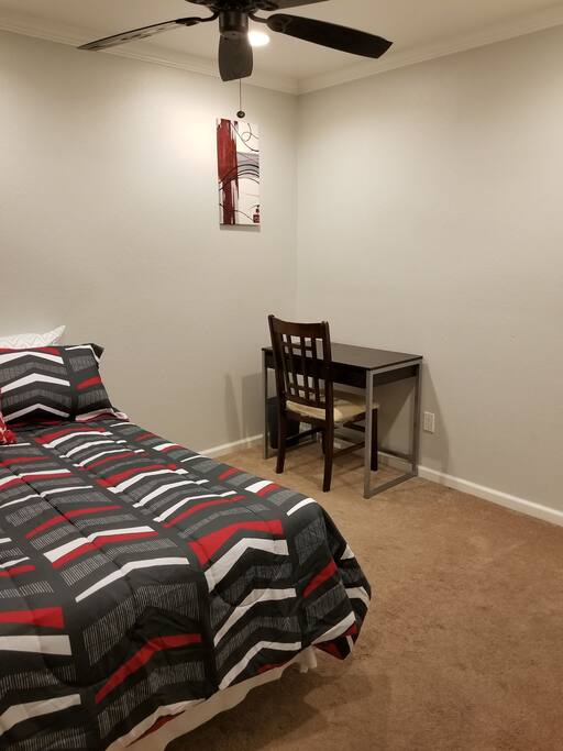 Desk in room