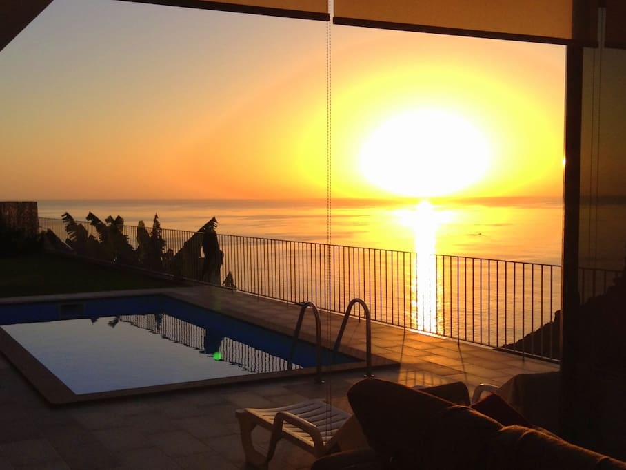 Swimming pool sea view
