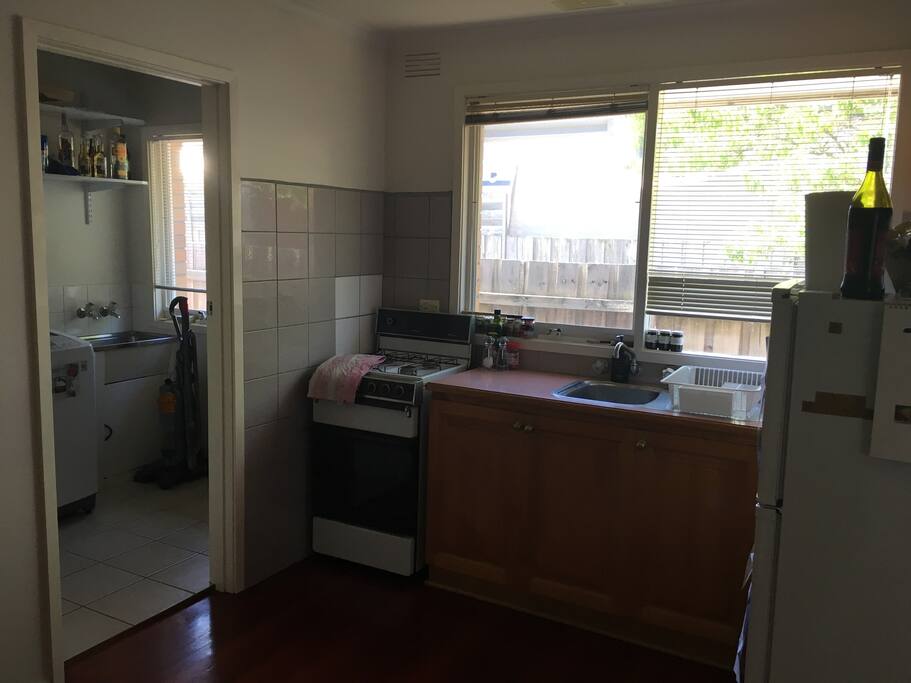 Kitchen and laundry - you're welcome to use the oven, kettle, microwave, fridge, toaster and washing machine