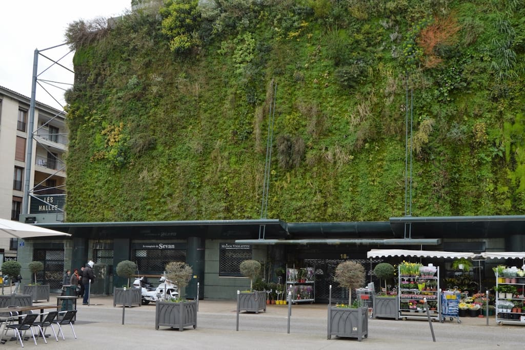 Les Halles avec son marché et parking sécurisé
Appartement au fond à gauche