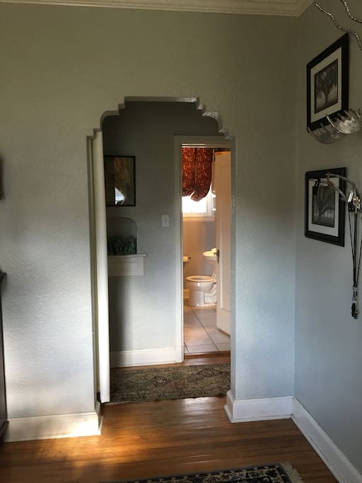 Hall way to bed and bath