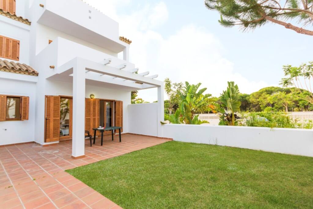 Vista del jardín privado