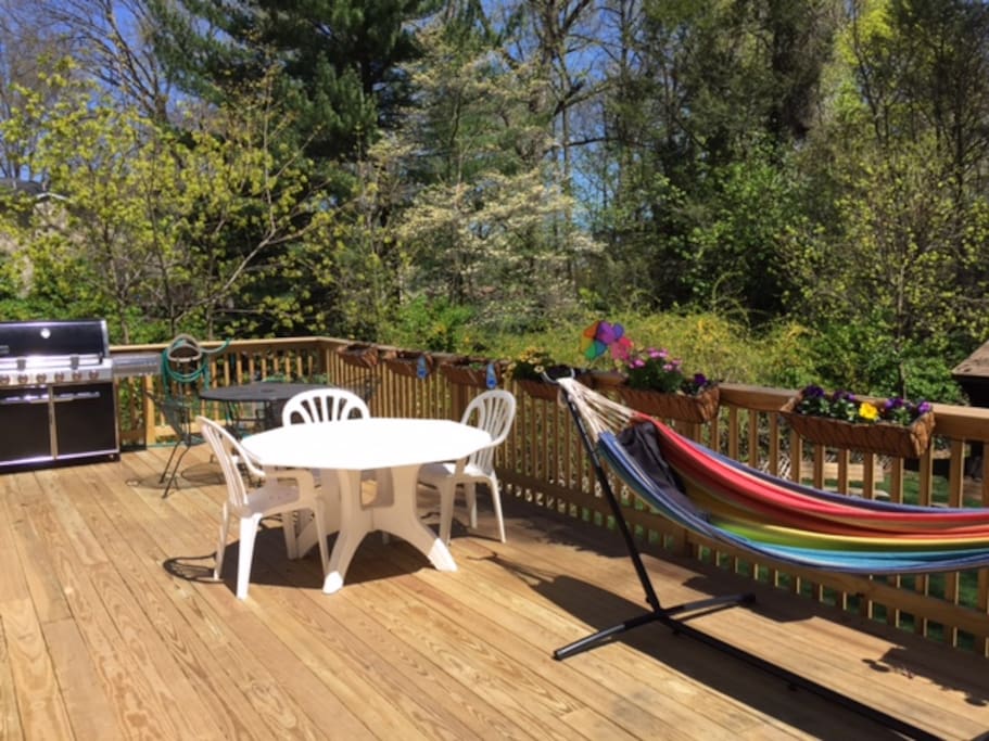 Deck with chef BBQ