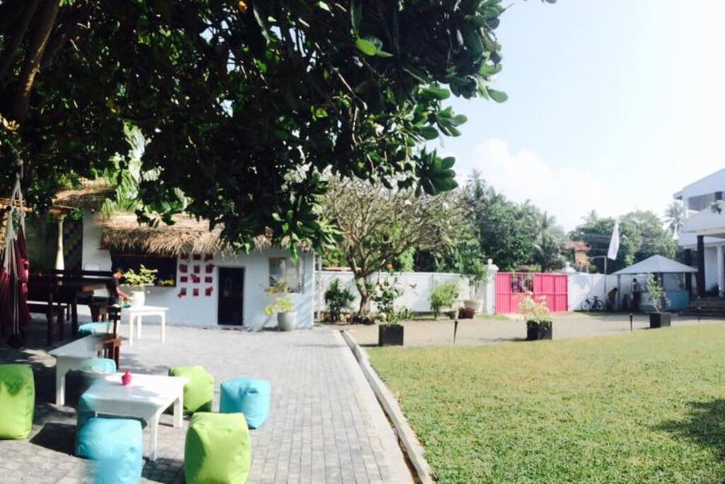Cafe and spacious grounds