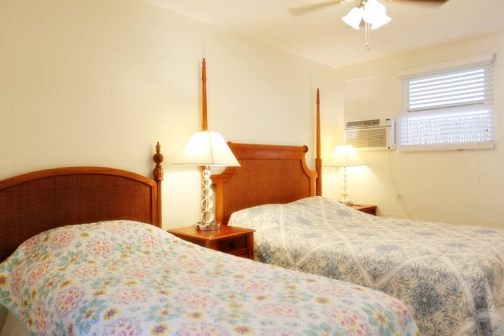 There is one King bed and one Single bed.