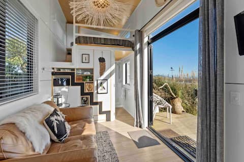 Kapiti Coast Tiny Home Getaway w/ Beachfront Views