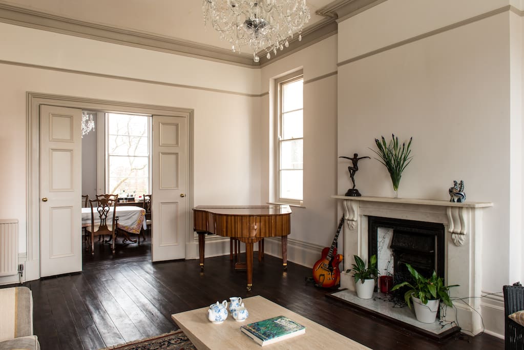 Marble fireplace, not to be used unfortunately