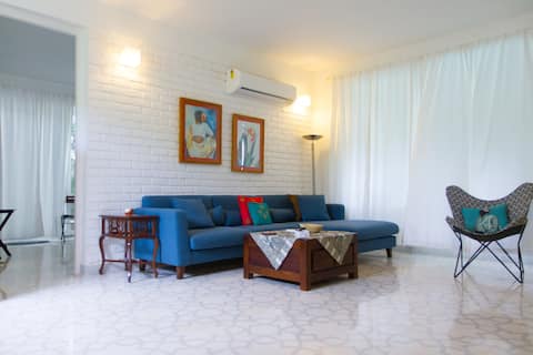 Elegant Pool View 1BHK with Private Garden