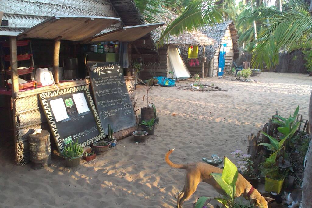 Our cafe with the Tent rooms in the back