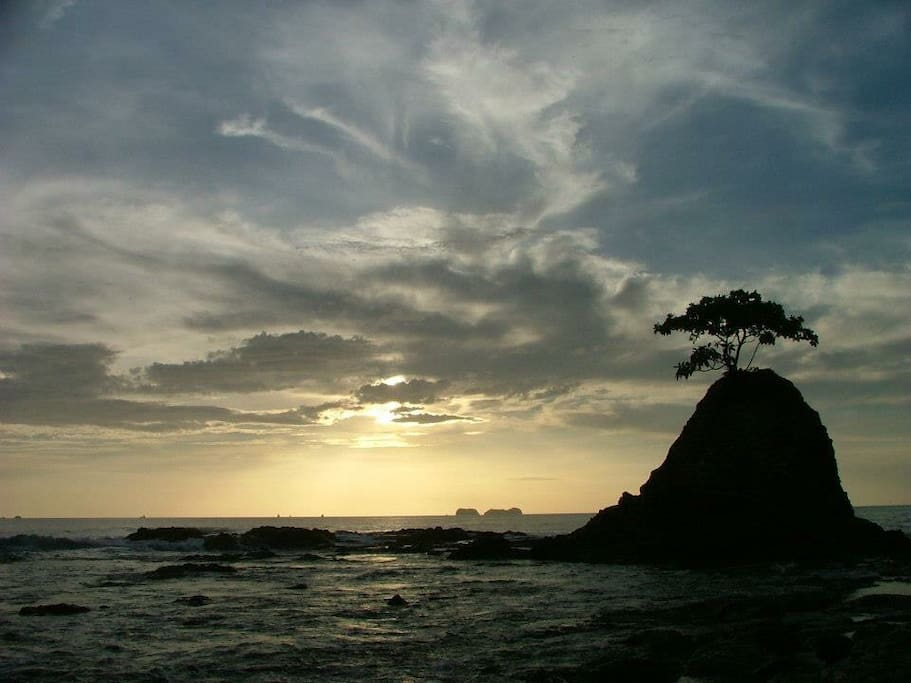 Sunset on playa Prieta