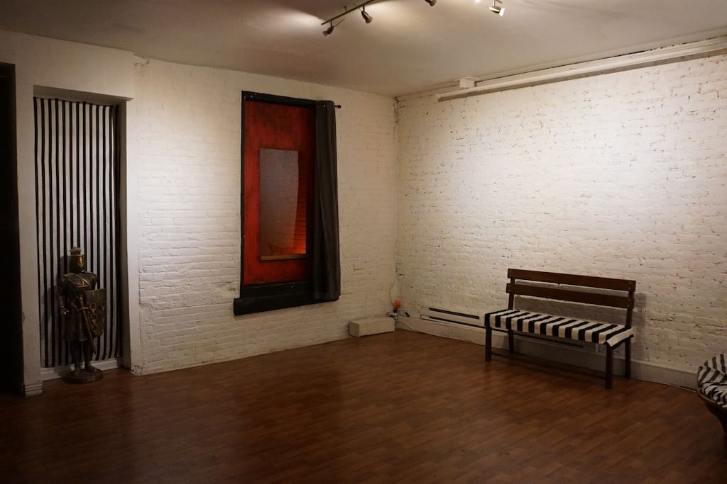 Main Gallery Room / Exhibition & Performance Space with Partition between Room B...