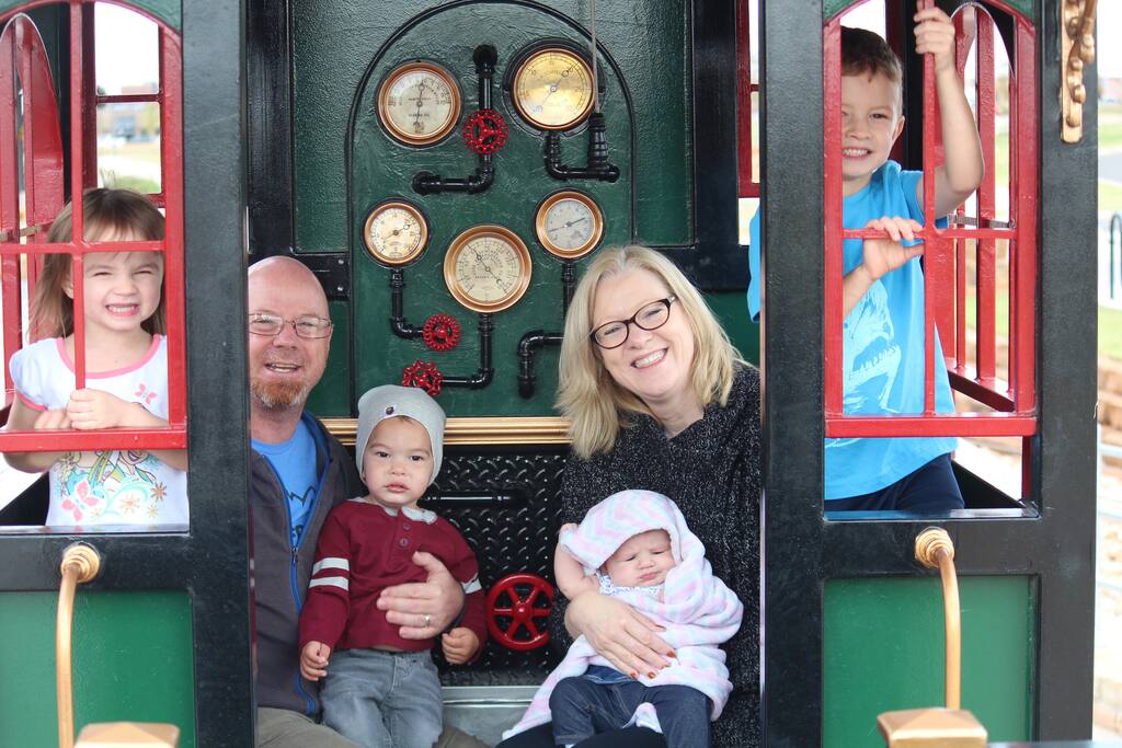 This is us with our 4 grandchildren