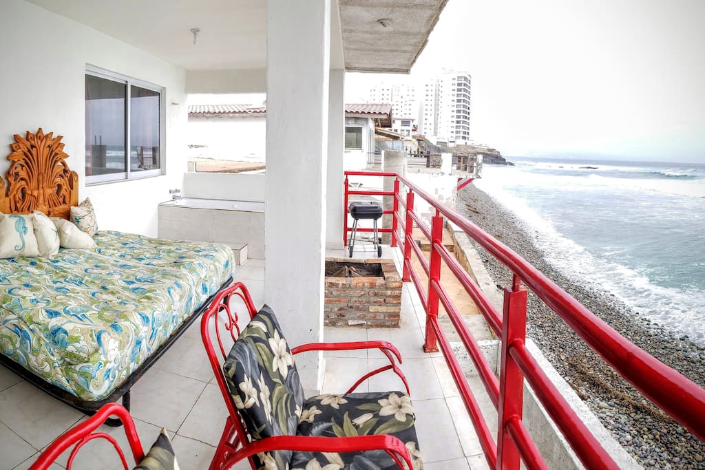 Catch perfect waves in your backyard, then relax in your private balcony with spectacular views, jetted whirlpool tub, day bed, and firepit.