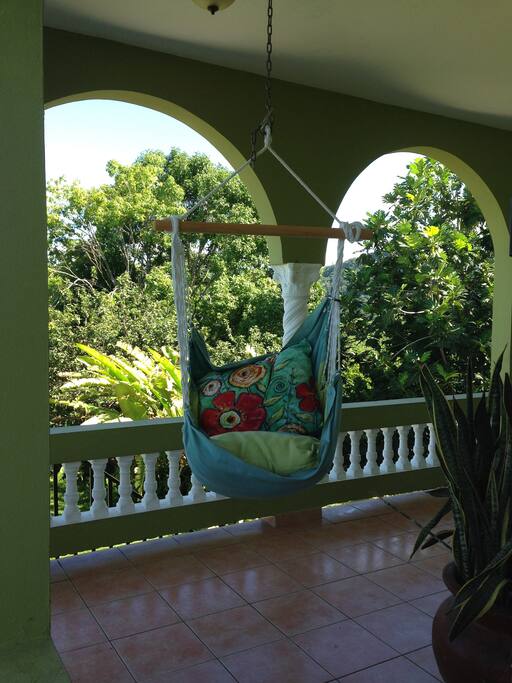 Our front porch chair swings are the perfect place to enjoy the view, a sunset, or just a comfy place to sit and read.