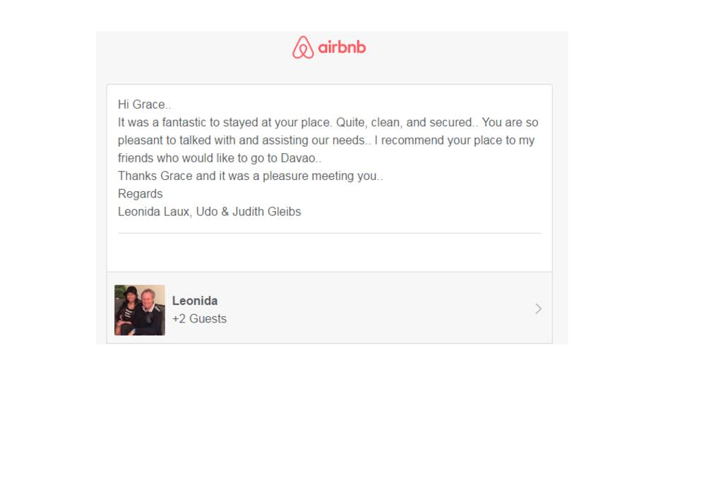feedback from guest