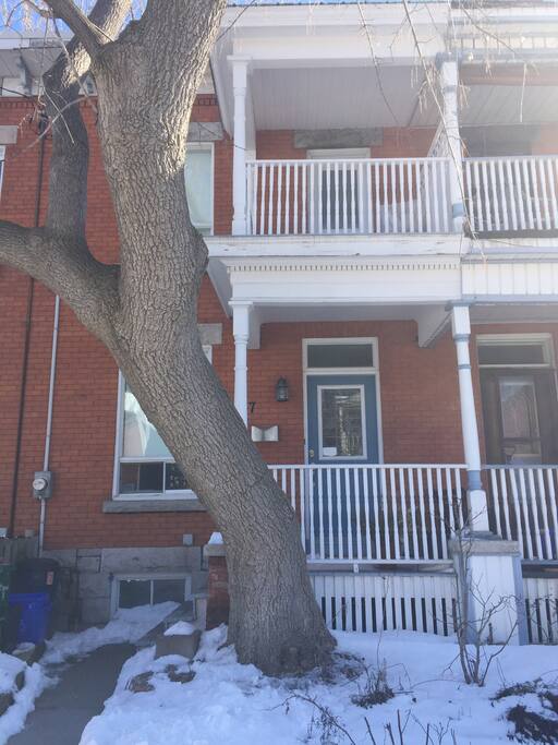 Front of house. You have the second floor as your space.