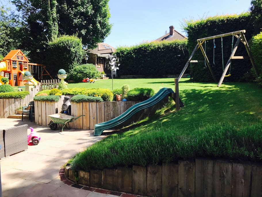 View from Patio Doors. Garden may be used by guests, although children must be supervised and we take no responsibility for accidents or injuries.