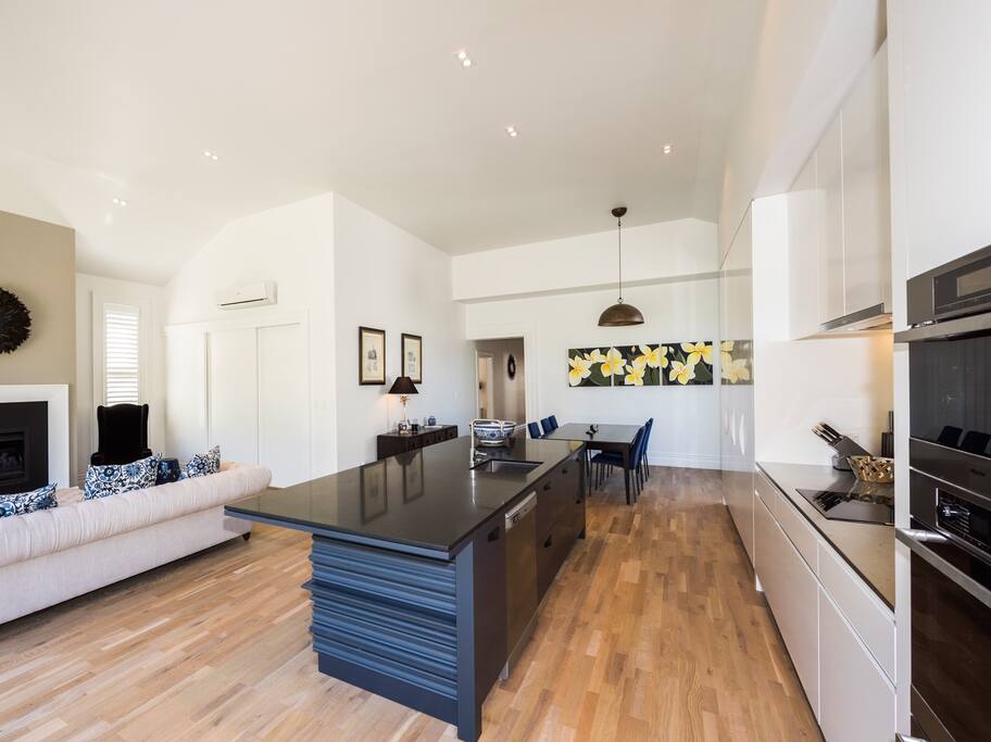 Kitchen, Dining, Living