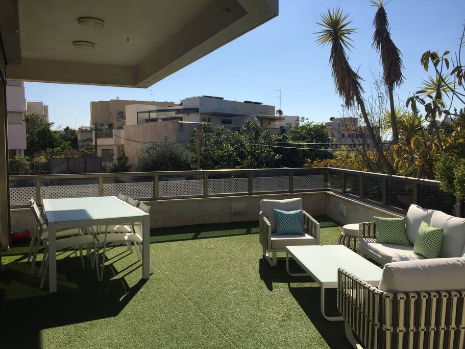 Our Large and Sunny Garden where we love spending the afternoons and play with the kids