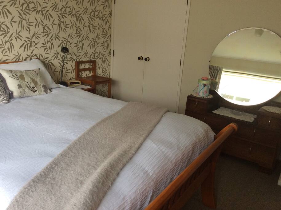 Double wardrobe and dressing table with dressing gowns provided if required.