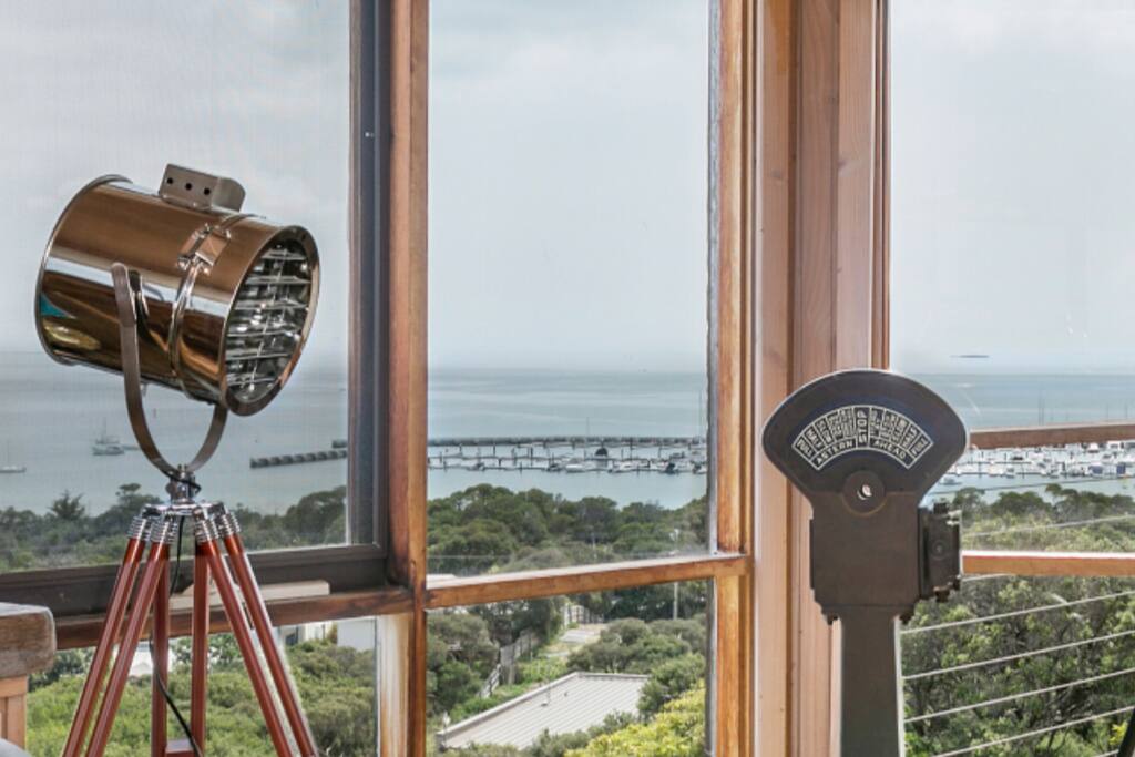 Master Bedroom - lie in bed with views over Blairgowrie Marina