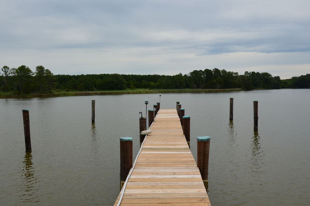 View from dock to miles of untouched shorline