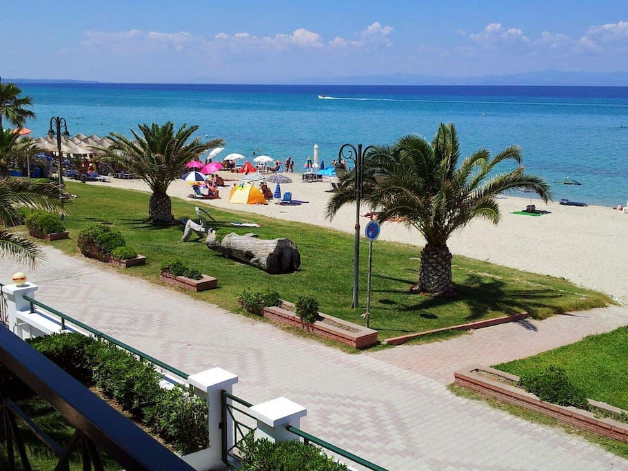 The beach infront of the common area