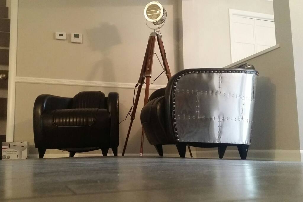 Aviator chairs by the living