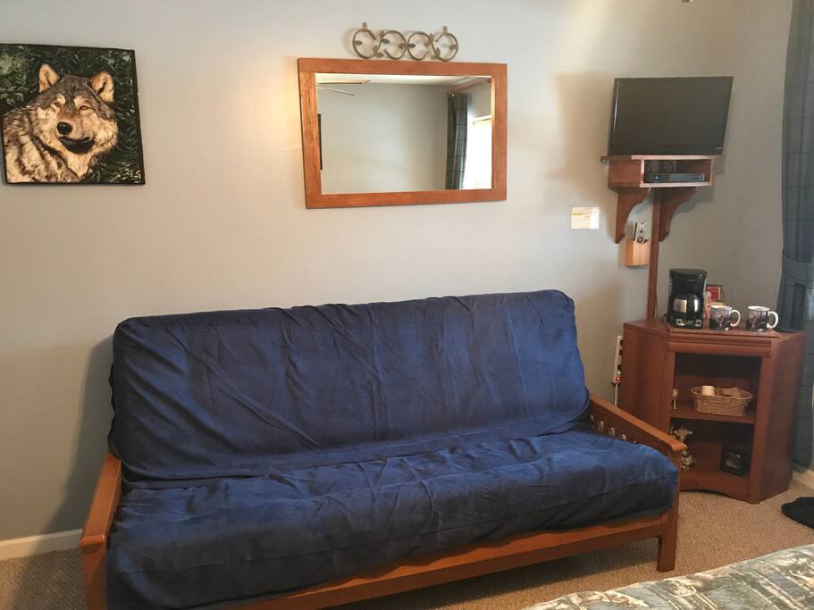 Full Futon- if you needed two beds. Still only two adults in this room.