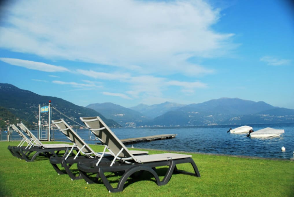 Sunbathing on the lake