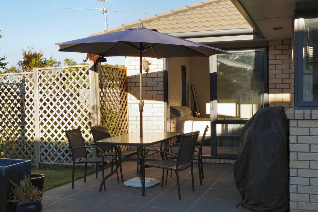 Your private entrance and the patio