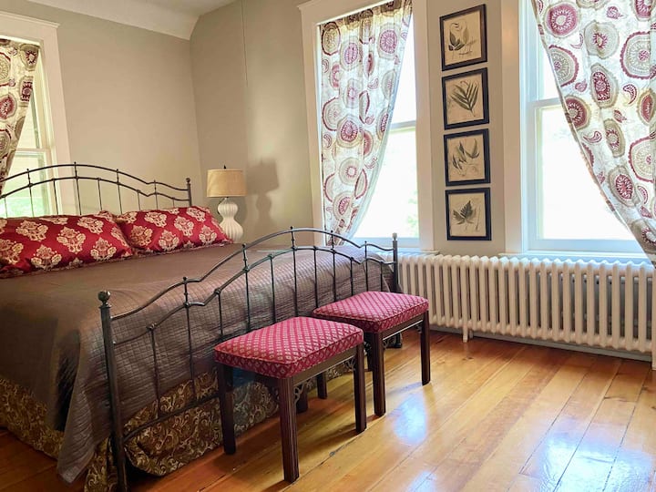 Second floor bedroom; king bed.