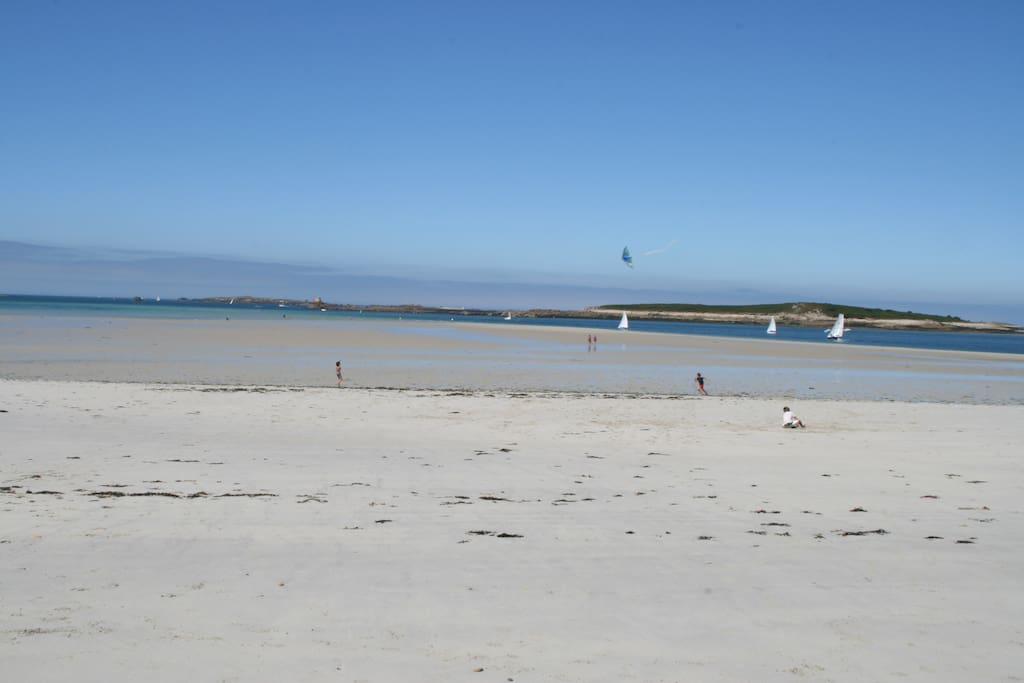 Banc de sable sur la grande plage