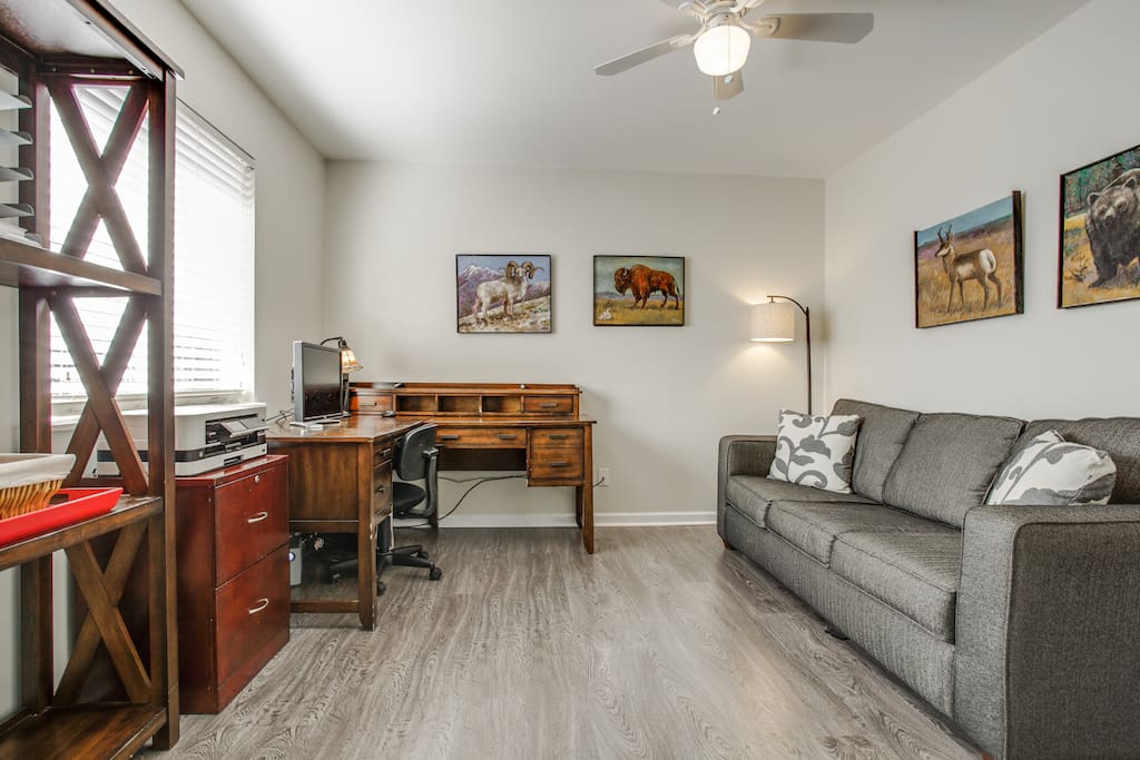 Office with sofa bed