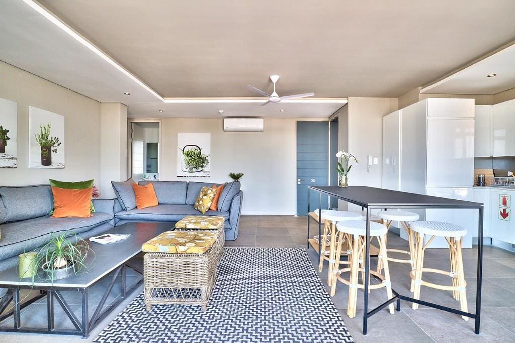 Central Living Area, Open Plan Kitchen