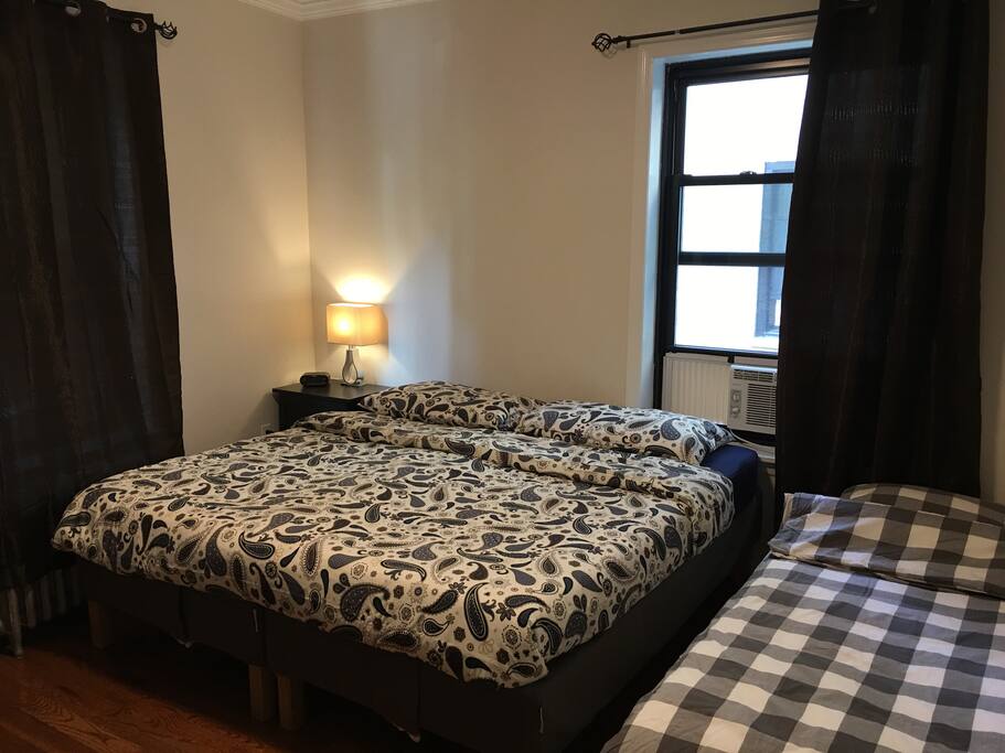 1 King + a Twin Fold-out bed. May add one more to accommodate 4 people max.