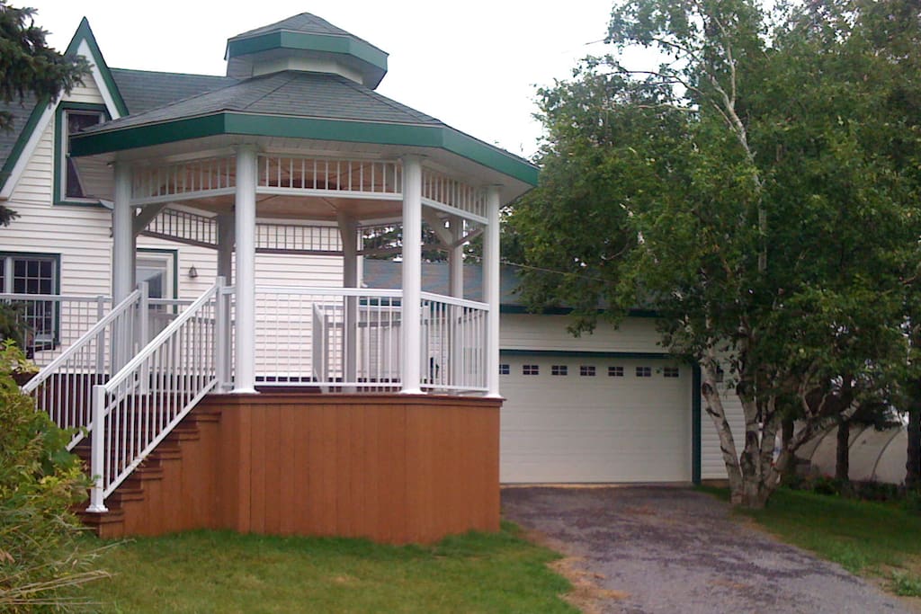 Back deck and gazebo