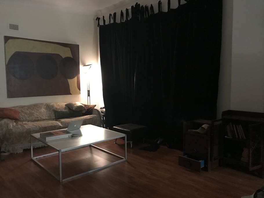 The living space at night