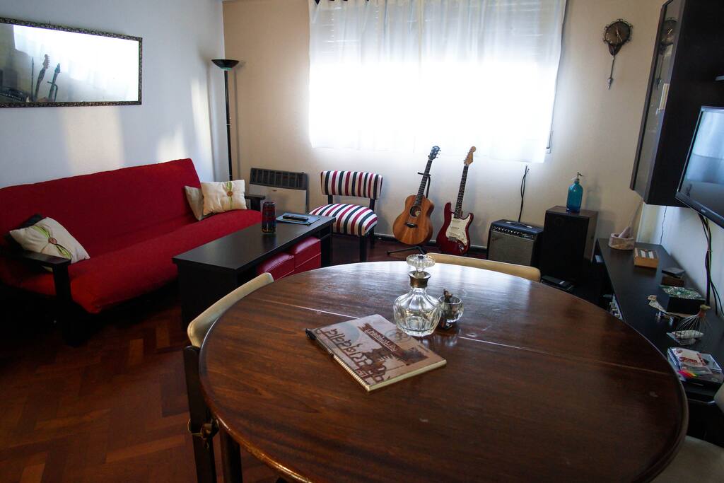 Your private room includes dining table, bed/sofa, TV, wifi, and much more