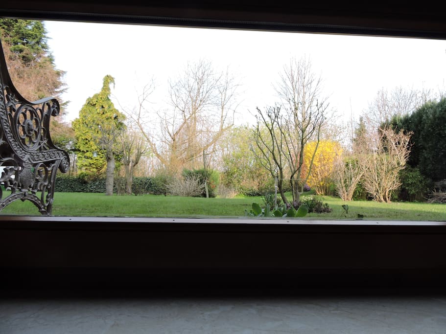 Blick aus dem Zimmerfenster