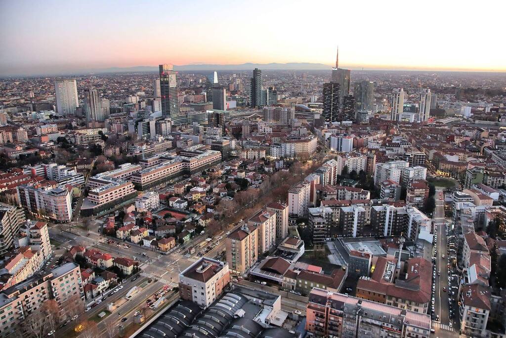 Aerial view of the district