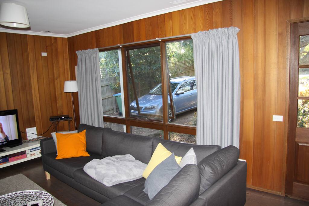 Comfortable couch for reading, watching Foxtel or simply lounging!