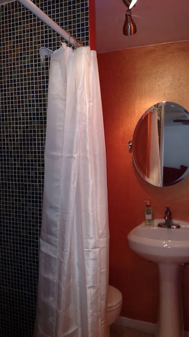 Private Shower and bathroom.
