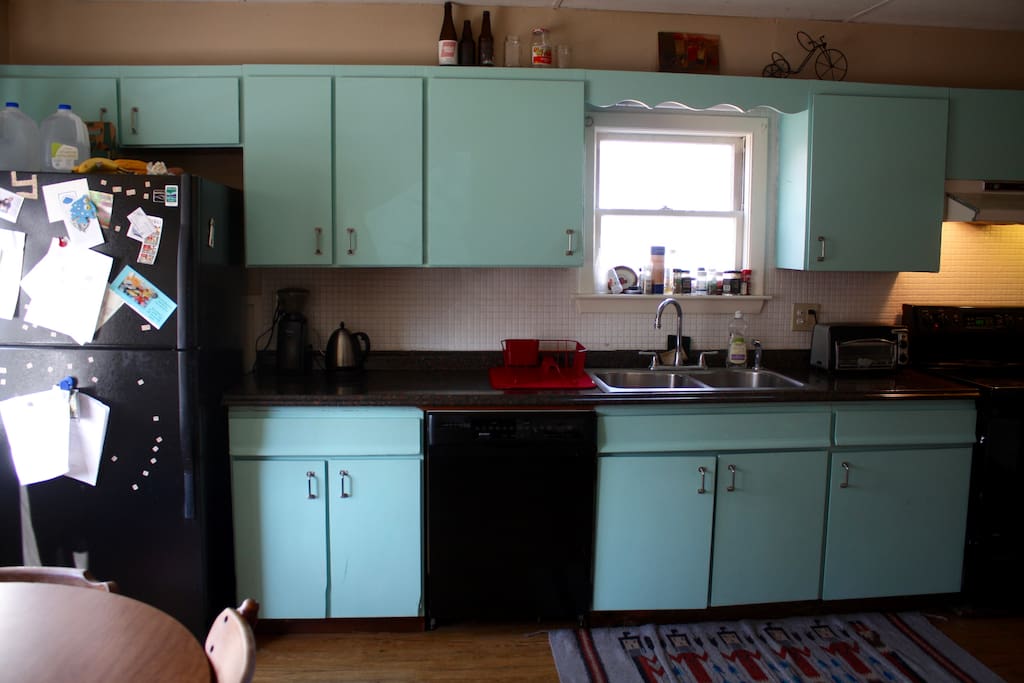 Huge, sunny kitchen looks out on the garden!