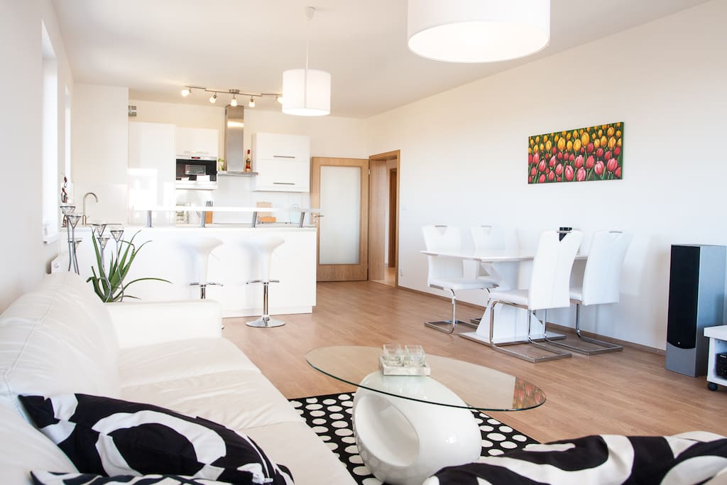 Living room has 46 m2.