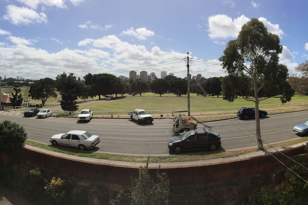 Park and city views balcony