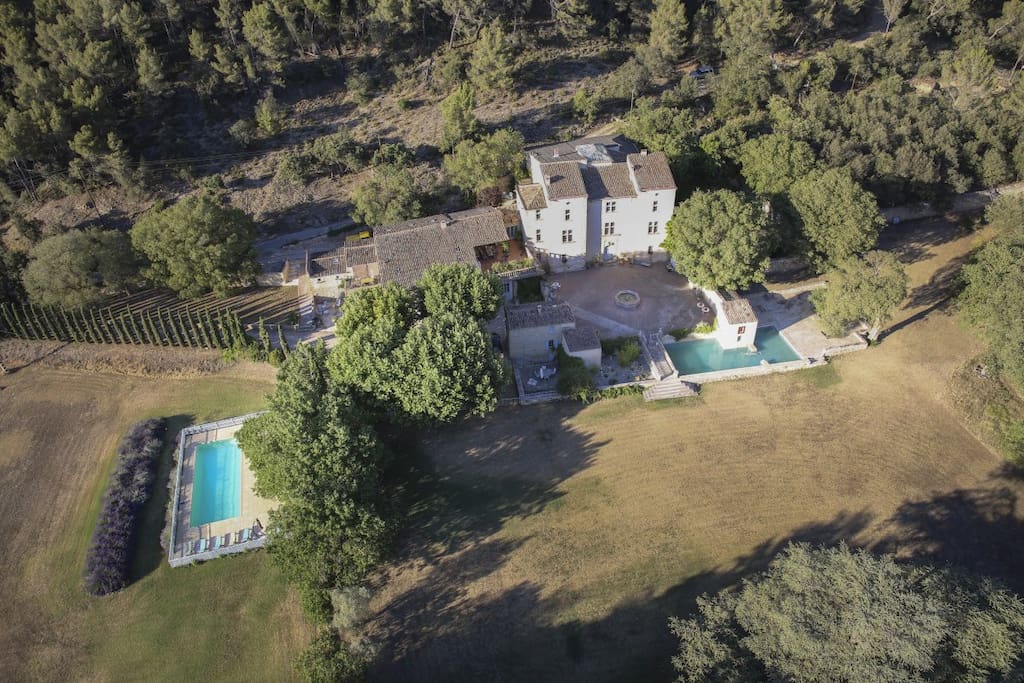 Arial shot of the Chateaux