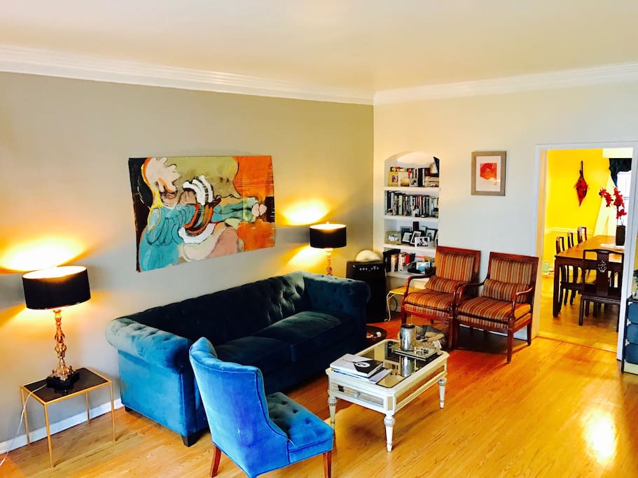 Spacious living room with lots of style