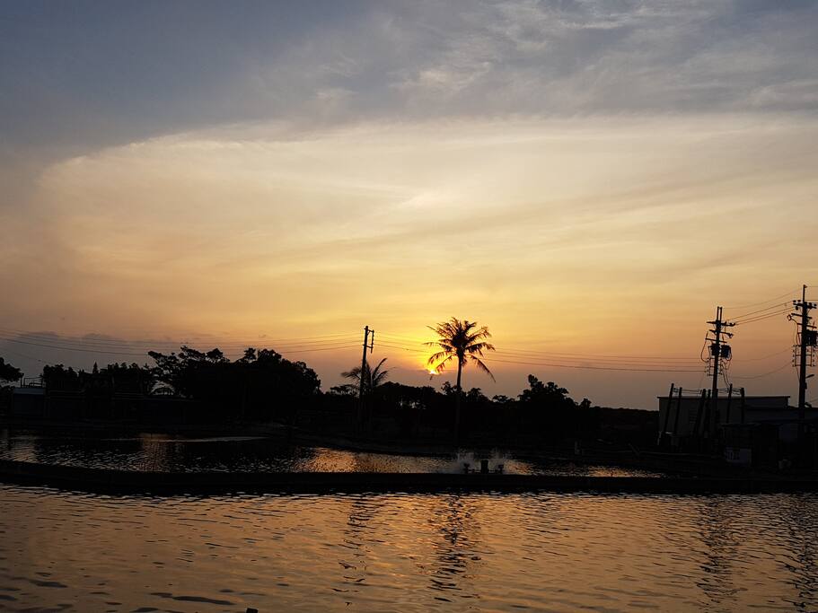 從星空屋望出去的夕陽景色
