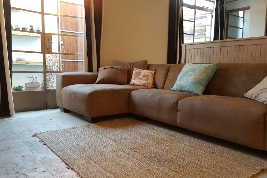 Large comfortable sofa in lounge area